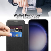 For Samsung Galaxy S25+ 5G Shield MagSafe RFID Anti-theft Leather Phone Case(Black)