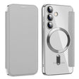 For Samsung Galaxy S25+ 5G Shield MagSafe RFID Anti-theft Leather Phone Case(Grey) - Galaxy S25+ 5G Cases by PMC Jewellery | Online Shopping South Africa | PMC Jewellery | Buy Now Pay Later Mobicred