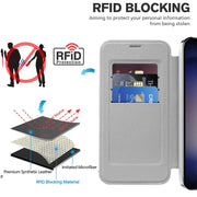 For Samsung Galaxy S25+ 5G Shield MagSafe RFID Anti-theft Leather Phone Case(Grey)
