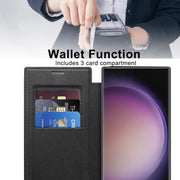 For Samsung Galaxy S25 Ultra 5G Shield MagSafe RFID Anti-theft Leather Phone Case(Black)