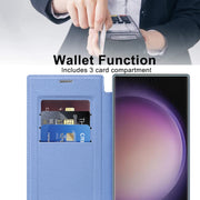 For Samsung Galaxy S25 Ultra 5G Shield MagSafe RFID Anti-theft Leather Phone Case(Blue)