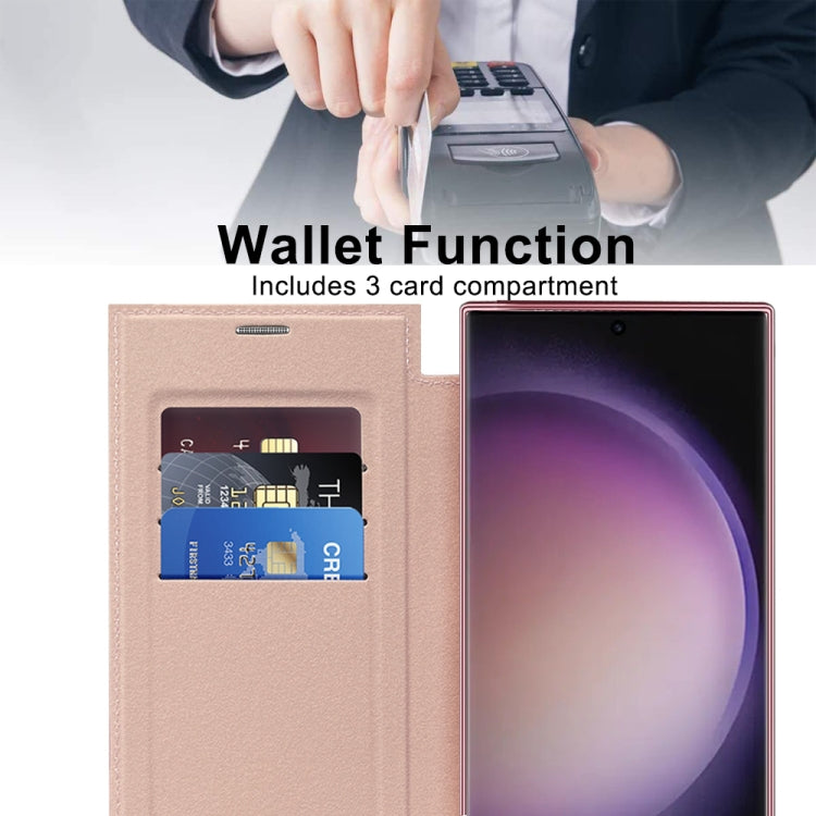 For Samsung Galaxy S25 Ultra 5G Shield MagSafe RFID Anti-theft Leather Phone Case(Pink)