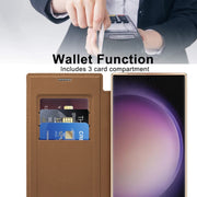For Samsung Galaxy S25 Ultra 5G Shield MagSafe RFID Anti-theft Leather Phone Case(Brown)