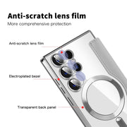 For Samsung Galaxy S25 Ultra 5G Shield MagSafe RFID Anti-theft Leather Phone Case(Grey)