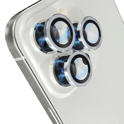 For iPhone 15 Pro / 15 Pro Max NORTHJO Camera Lens Protector Tempered Glass CD Vein Metal Ring Film(Silver)