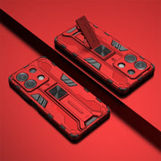 For Redmi Note 13 5G Supersonic Armor PC Hybrid TPU Phone Case(Red)