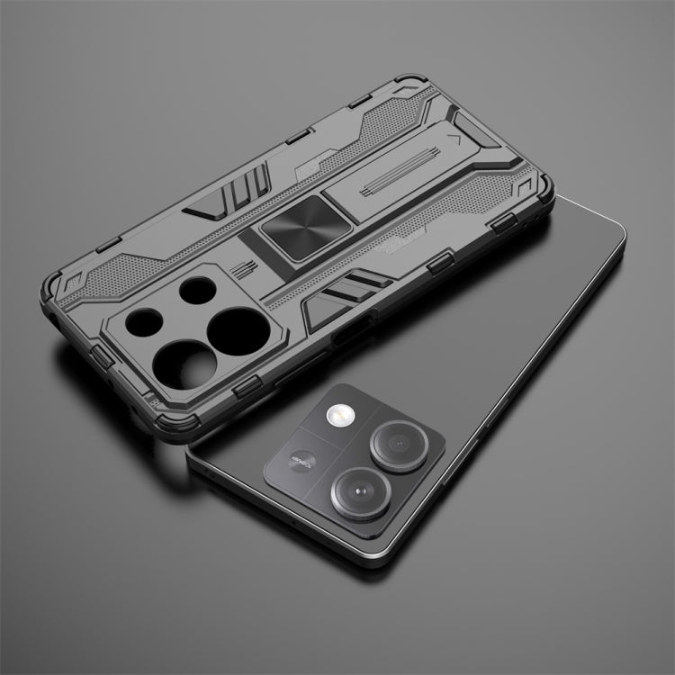 For Redmi Note 13 5G Supersonic Armor PC Hybrid TPU Phone Case(Blue)