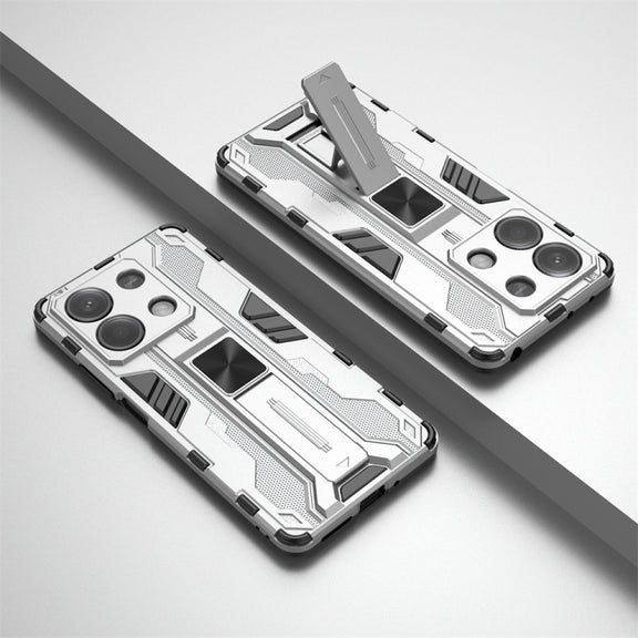 For Redmi Note 13 5G Supersonic Armor PC Hybrid TPU Phone Case(Silver)