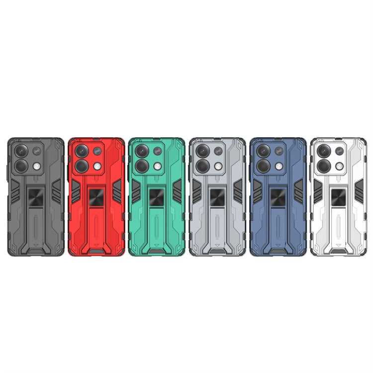 For Redmi Note 13 5G Supersonic Armor PC Hybrid TPU Phone Case(Grey)