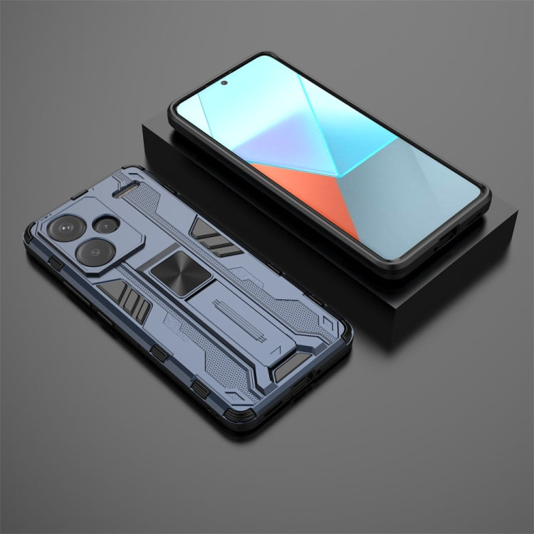 For Redmi Note 13 Pro+ Supersonic Armor PC Hybrid TPU Phone Case(Blue)