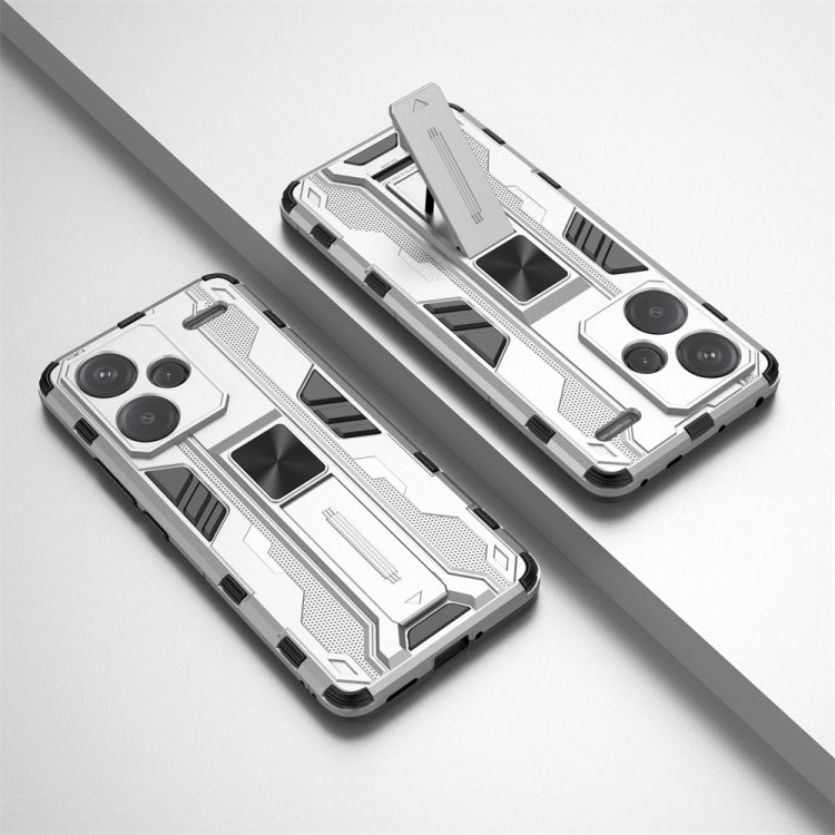 For Redmi Note 13 Pro+ Supersonic Armor PC Hybrid TPU Phone Case(Silver)