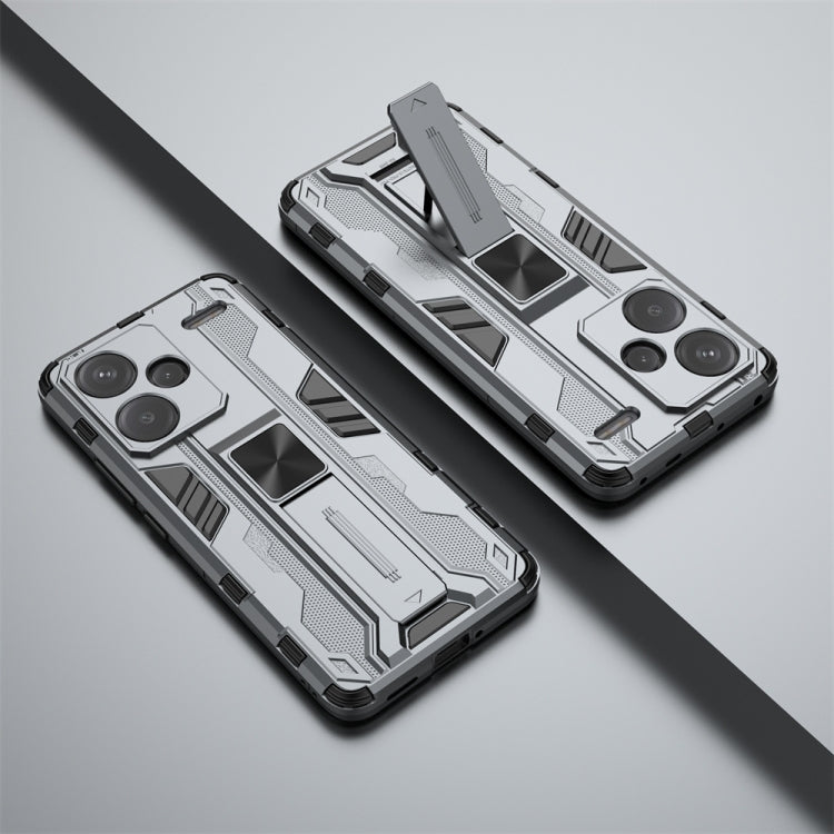 For Redmi Note 13 Pro+ Supersonic Armor PC Hybrid TPU Phone Case(Grey)