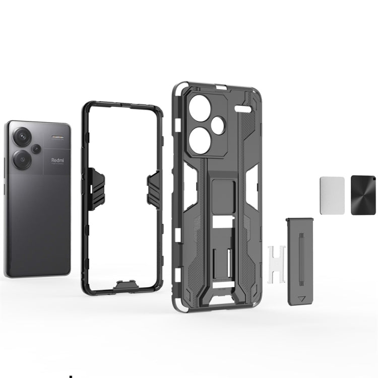 For Redmi Note 13 Pro+ Supersonic Armor PC Hybrid TPU Phone Case(Grey)