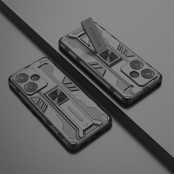 For Redmi Note 13 Pro 5G Supersonic Armor PC Hybrid TPU Phone Case(Black)