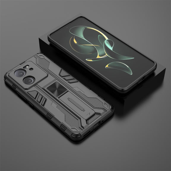 For Xiaomi 13T Supersonic Armor PC Hybrid TPU Phone Case(Black)