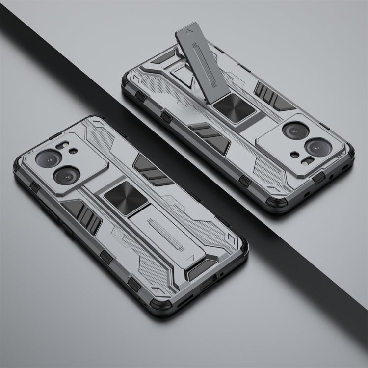 For Xiaomi 13T Supersonic Armor PC Hybrid TPU Phone Case(Grey)