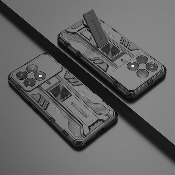 For Redmi K70 Supersonic Armor PC Hybrid TPU Phone Case(Black)