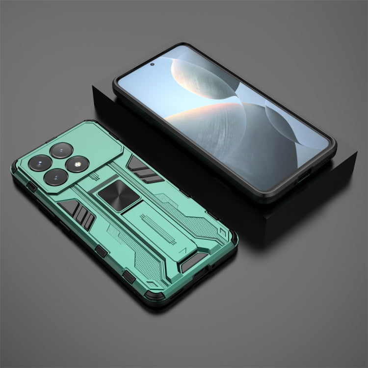 For Redmi K70 Supersonic Armor PC Hybrid TPU Phone Case(Green)