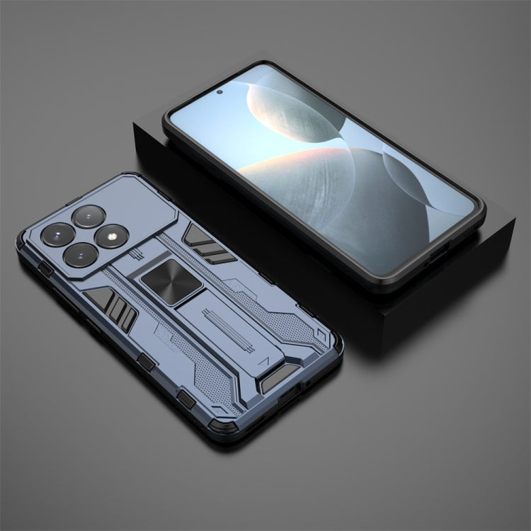 For Redmi K70 Supersonic Armor PC Hybrid TPU Phone Case(Blue)