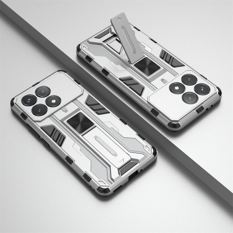 For Redmi K70 Supersonic Armor PC Hybrid TPU Phone Case(Silver)