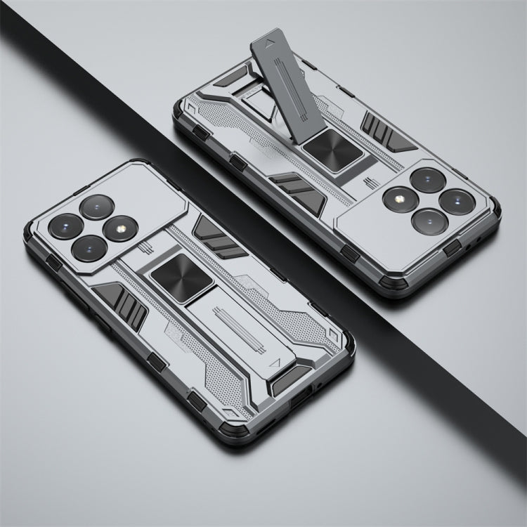 For Redmi K70 Supersonic Armor PC Hybrid TPU Phone Case(Grey)