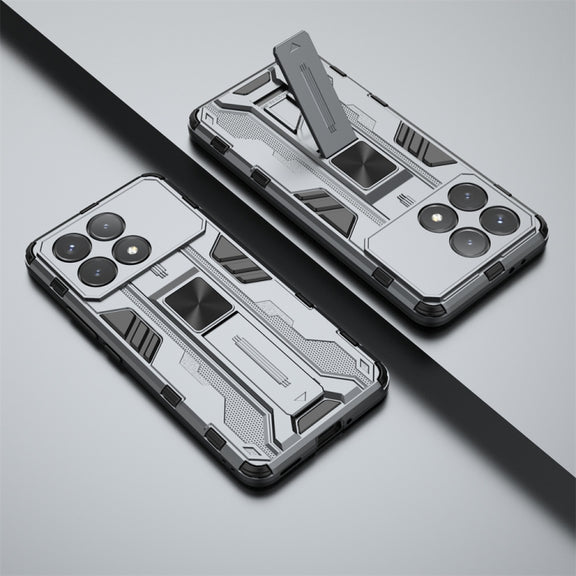 For Redmi K70 Supersonic Armor PC Hybrid TPU Phone Case(Grey)