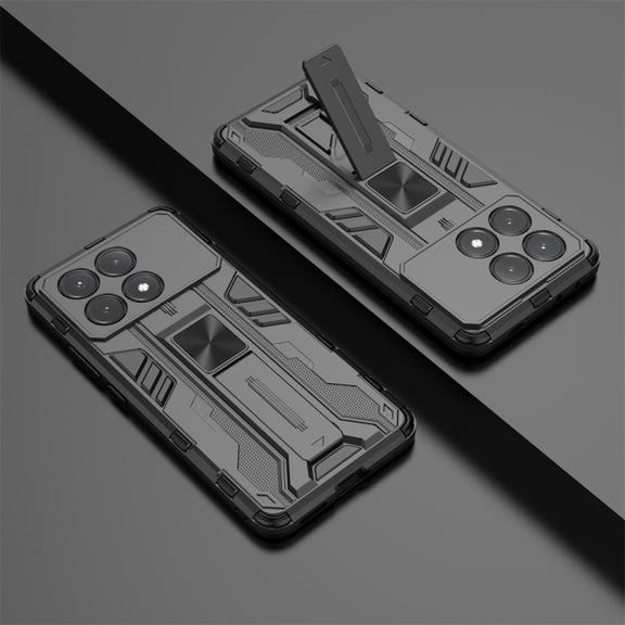 For Redmi K70E Supersonic Armor PC Hybrid TPU Phone Case(Black)