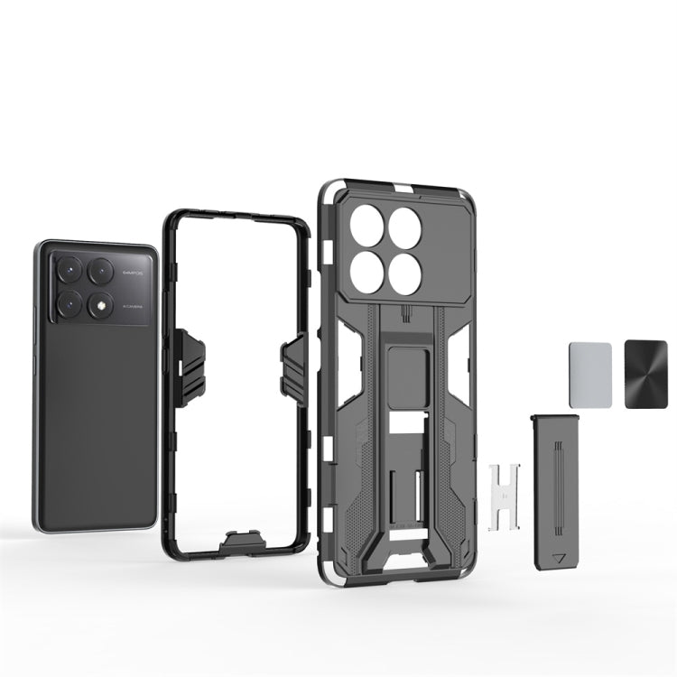 For Redmi K70E Supersonic Armor PC Hybrid TPU Phone Case(Black)