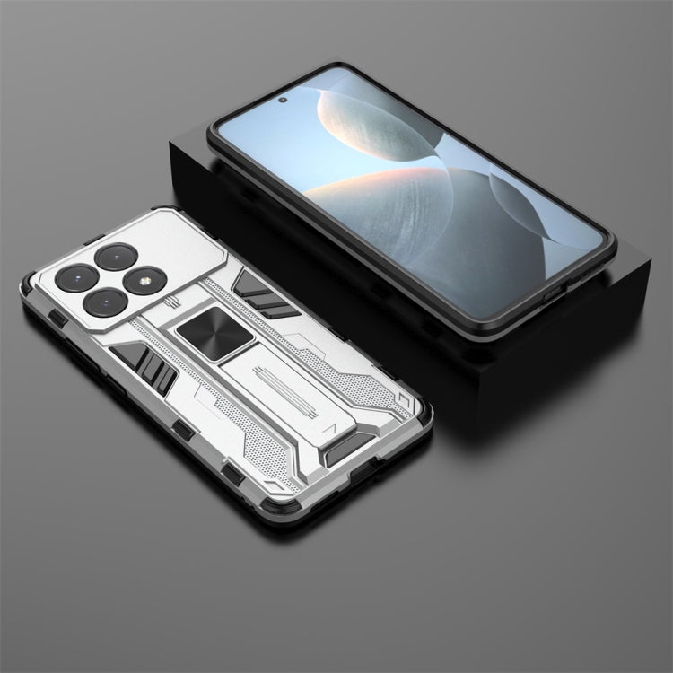 For Redmi K70E Supersonic Armor PC Hybrid TPU Phone Case(Silver)