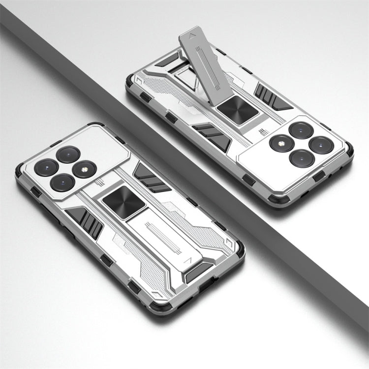 For Redmi K70E Supersonic Armor PC Hybrid TPU Phone Case(Silver)