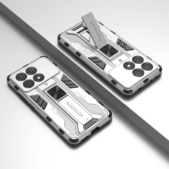 For Redmi K70E Supersonic Armor PC Hybrid TPU Phone Case(Silver)