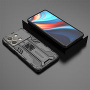 For Redmi Note 13R Pro Supersonic Armor PC Hybrid TPU Phone Case(Black)