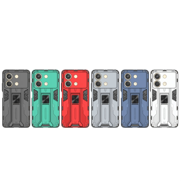For Redmi Note 13R Pro Supersonic Armor PC Hybrid TPU Phone Case(Red)