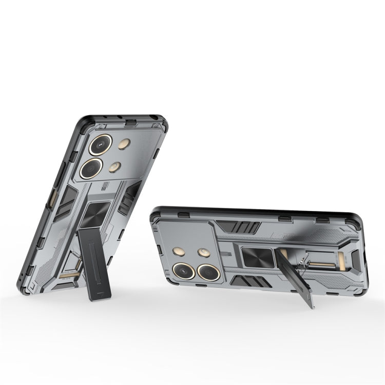 For Redmi Note 13R Pro Supersonic Armor PC Hybrid TPU Phone Case(Grey)