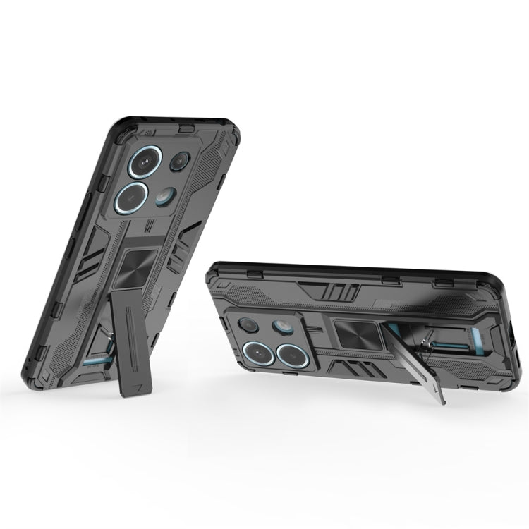 For Xiaomi Poco X6 Supersonic Armor PC Hybrid TPU Phone Case(Black)