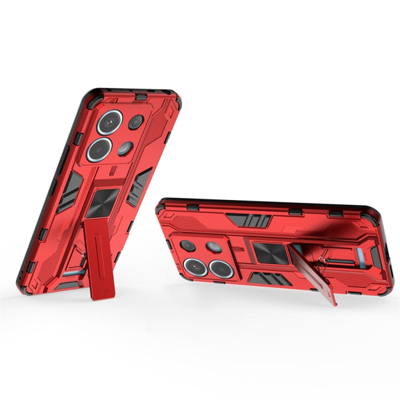 For Xiaomi Poco X6 Supersonic Armor PC Hybrid TPU Phone Case(Red)