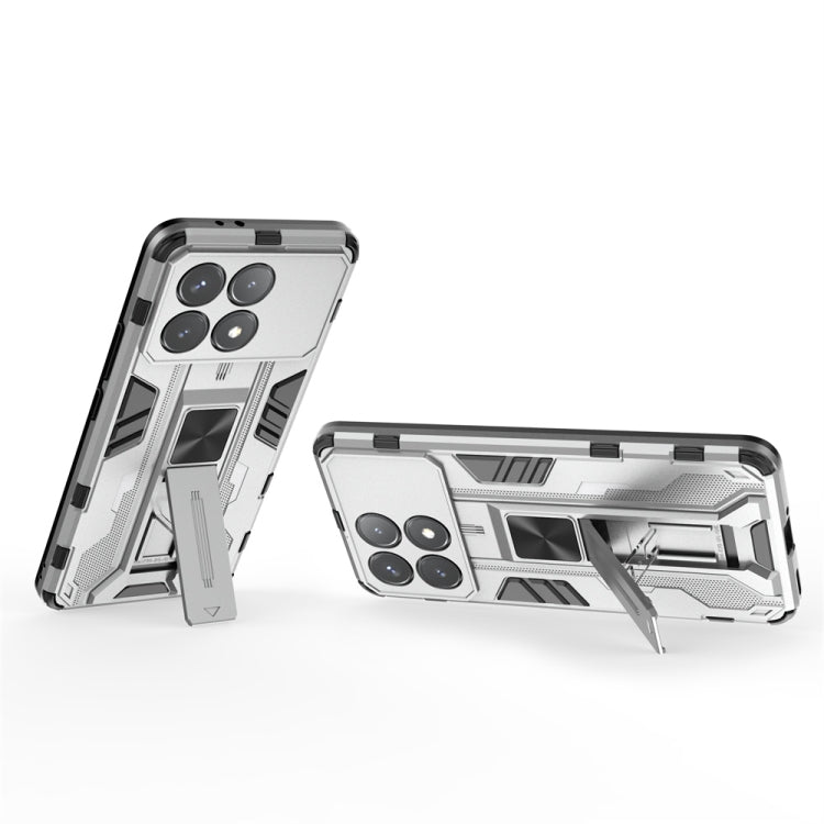 For Xiaomi Poco X6 Pro Supersonic Armor PC Hybrid TPU Phone Case(Silver)