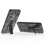For Redmi Note 13 4G Supersonic Armor PC Hybrid TPU Phone Case(Black)