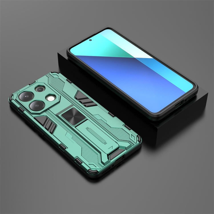 For Redmi Note 13 4G Supersonic Armor PC Hybrid TPU Phone Case(Green)