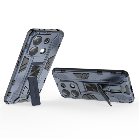 For Redmi Note 13 4G Supersonic Armor PC Hybrid TPU Phone Case(Blue)