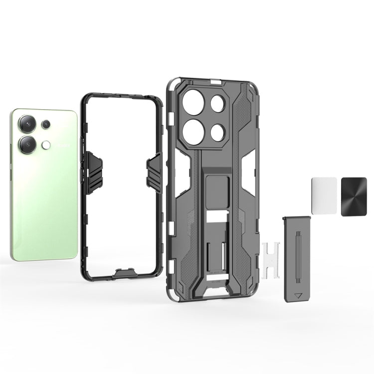 For Redmi Note 13 4G Supersonic Armor PC Hybrid TPU Phone Case(Grey)