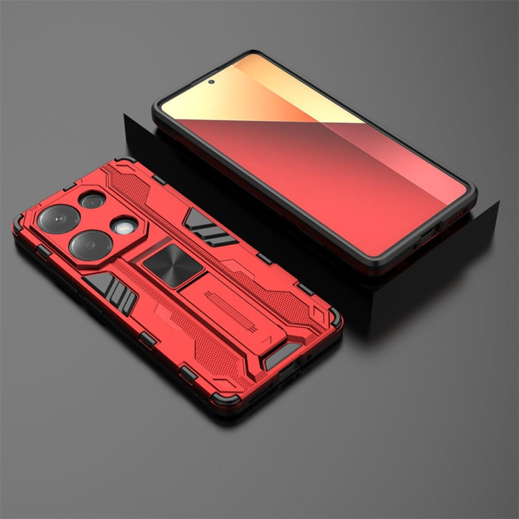 For  Redmi Note 13 Pro 4G Supersonic Armor PC Hybrid TPU Phone Case(Red)