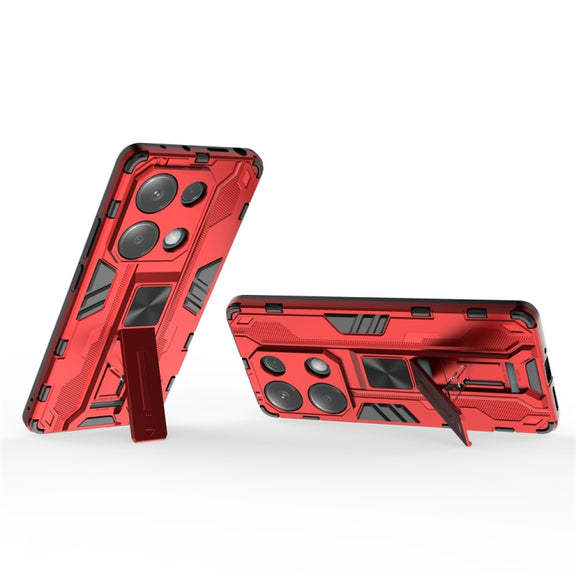 For  Redmi Note 13 Pro 4G Supersonic Armor PC Hybrid TPU Phone Case(Red)