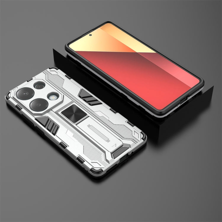 For  Redmi Note 13 Pro 4G Supersonic Armor PC Hybrid TPU Phone Case(Silver)