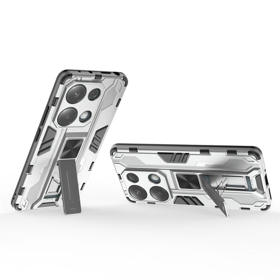 For  Redmi Note 13 Pro 4G Supersonic Armor PC Hybrid TPU Phone Case(Silver)