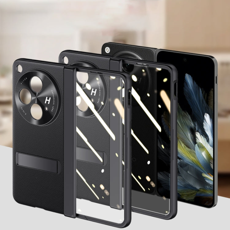 For OPPO Find N3 Pioneer Skin-Feel Case-film Integral Hinge Shockproof Phone Case(Black)