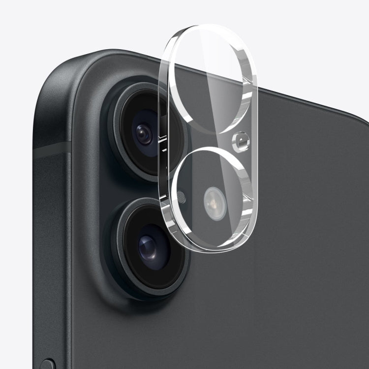 For iPhone 16 Plus NORTHJO 3 in 1 TPU Phone Case with Screen Film and Lens Film(Clear)