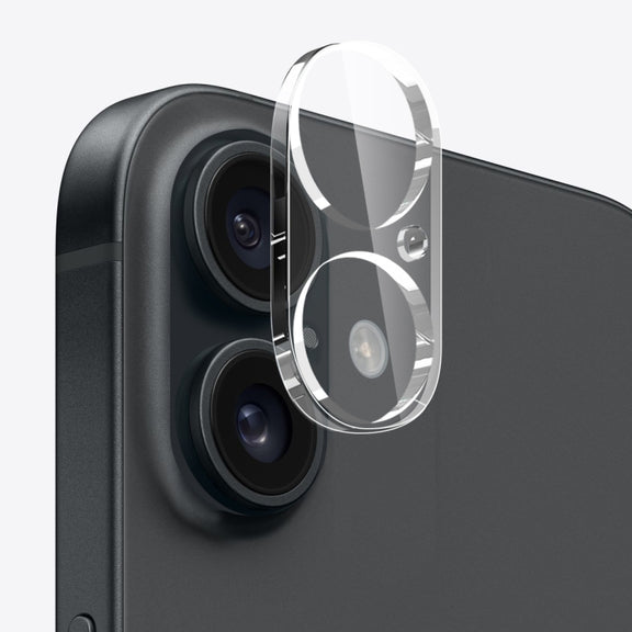 For iPhone 16 Plus NORTHJO 3 in 1 TPU Phone Case with Screen Film and Lens Film(Clear)