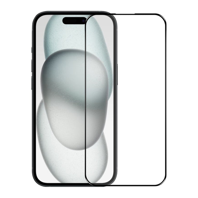 For iPhone 15 NORTHJO A++ Screen Protector Full Glue Silk Printing Tempered Glass Film