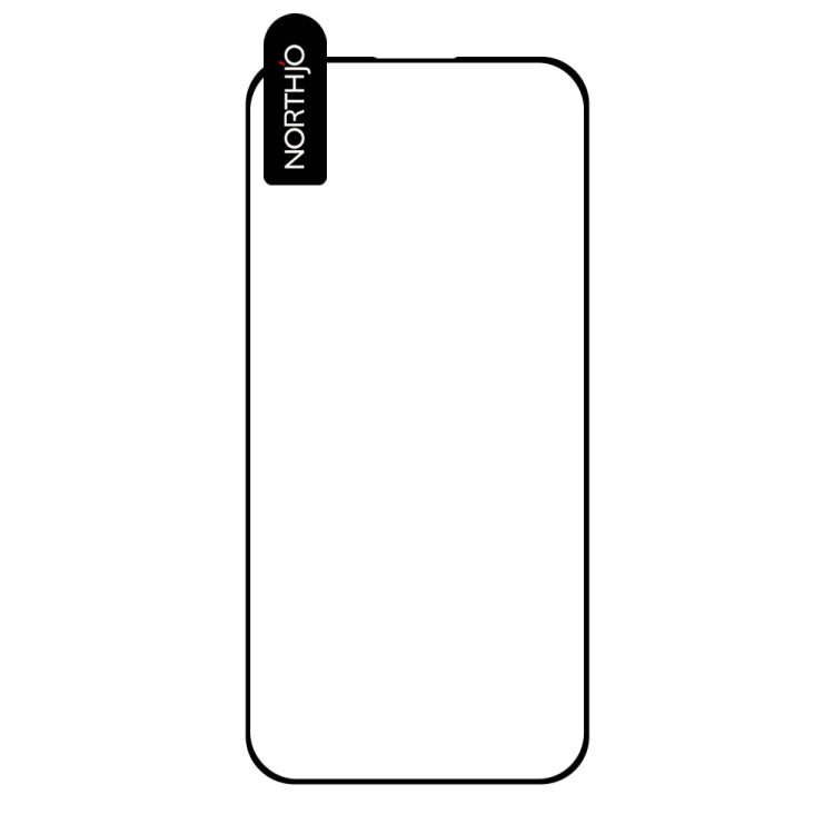 For iPhone 15 Plus NORTHJO A++ Screen Protector Full Glue Silk Printing Tempered Glass Film(Black)